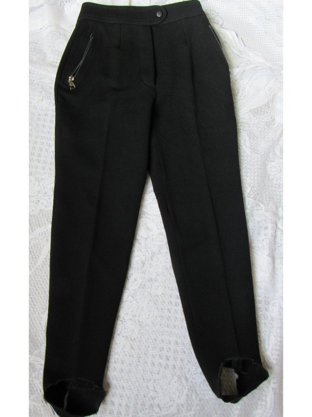 Leonardo Women Pants, waist 24in, Black, made in Italy